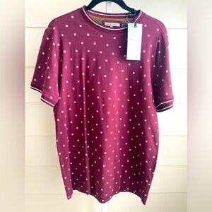 Men’s Nickell & Iron Short Sleeve Knit Shirt. Size Medium. Burgundy Color. Nice